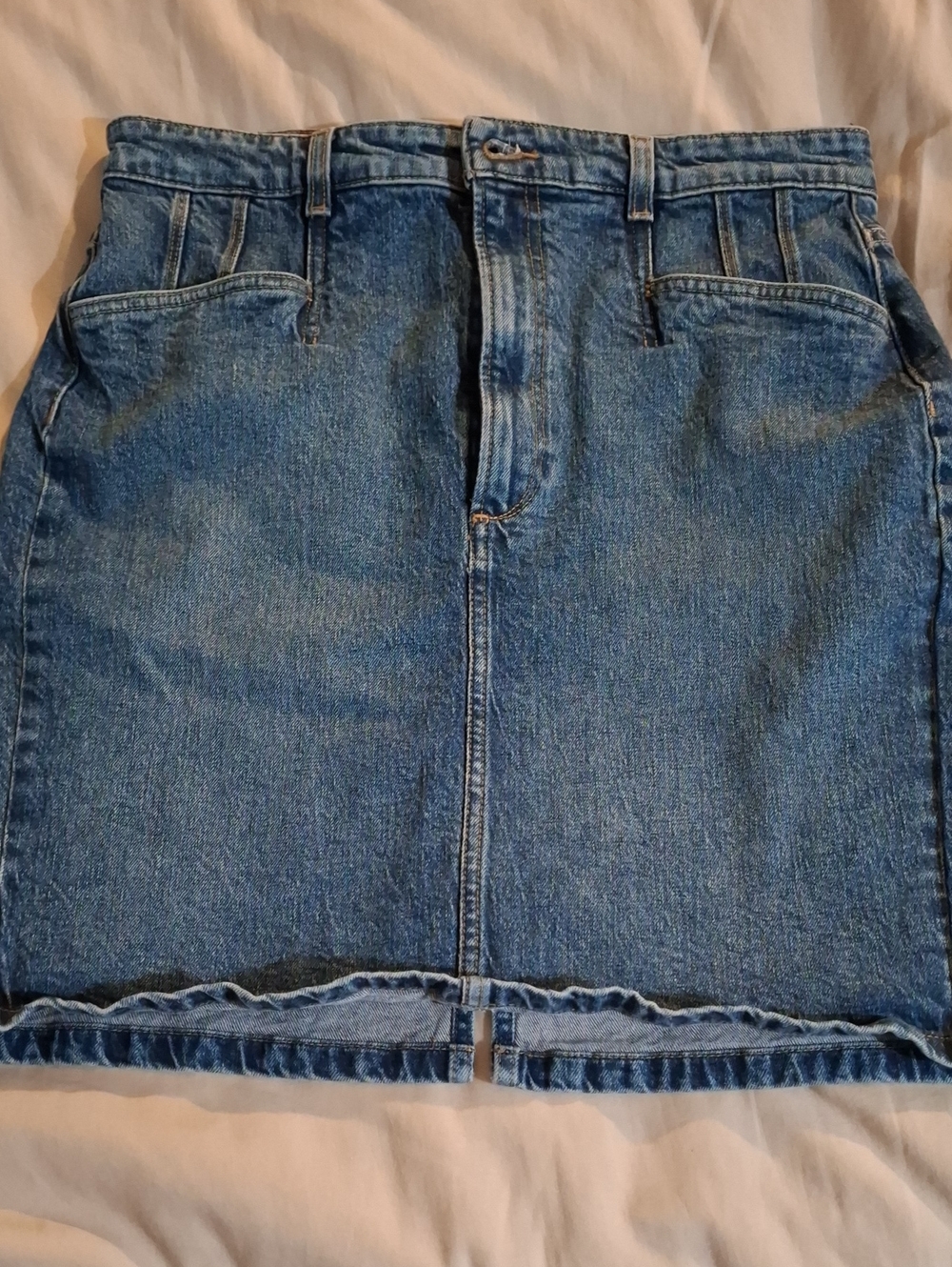 Favorite Daughter Blue Denim Mini Skirt